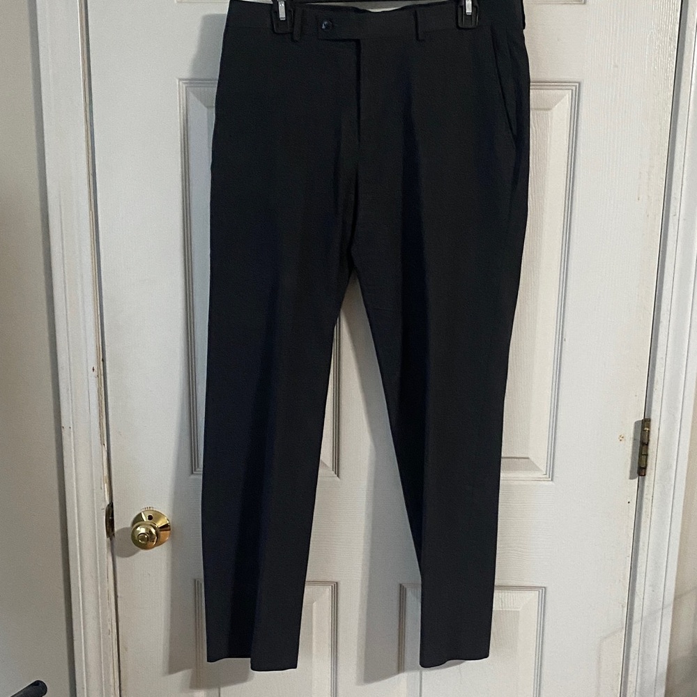 Van Heusen Men’s Classic Charcoal Dark Grey Dress Pants Trouser Suit 34 30